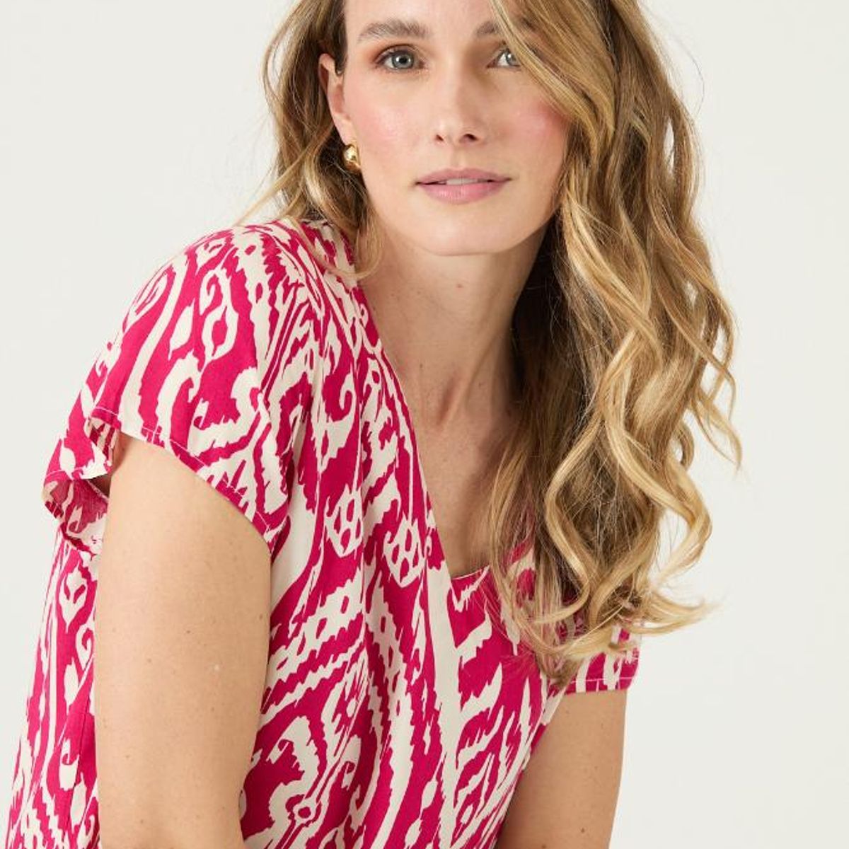 PRIVILEGE - Blusa fucsia estampada PRIVILEGE 3302