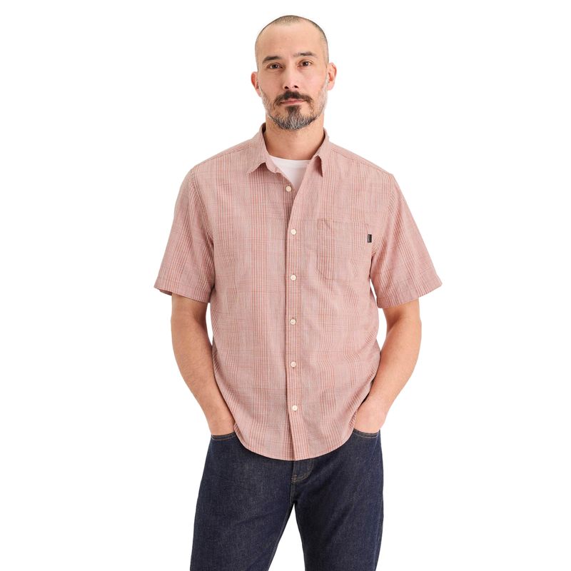 DOCKERS - Camisa Hombre Ultimate Regular Fit Rojo Dockers