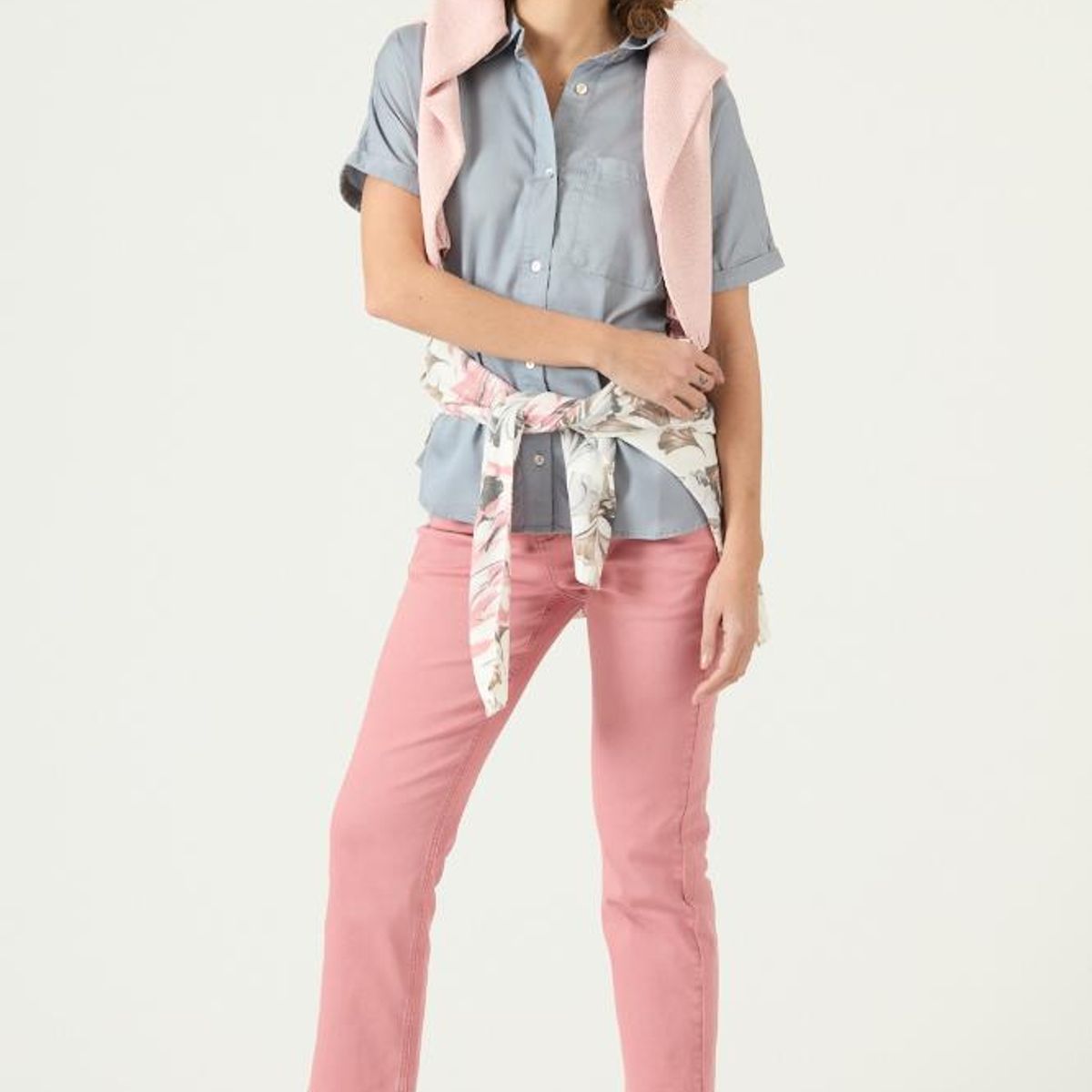 PRIVILEGE - Blusa de lyocell celeste PRIVILEGE 3289