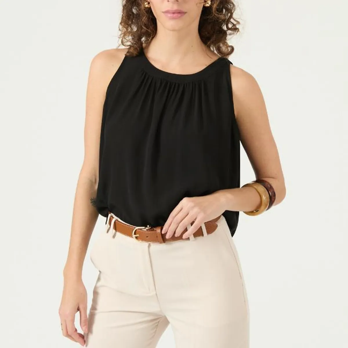 PRIVILEGE - Blusa negra PRIVILEGE 3315