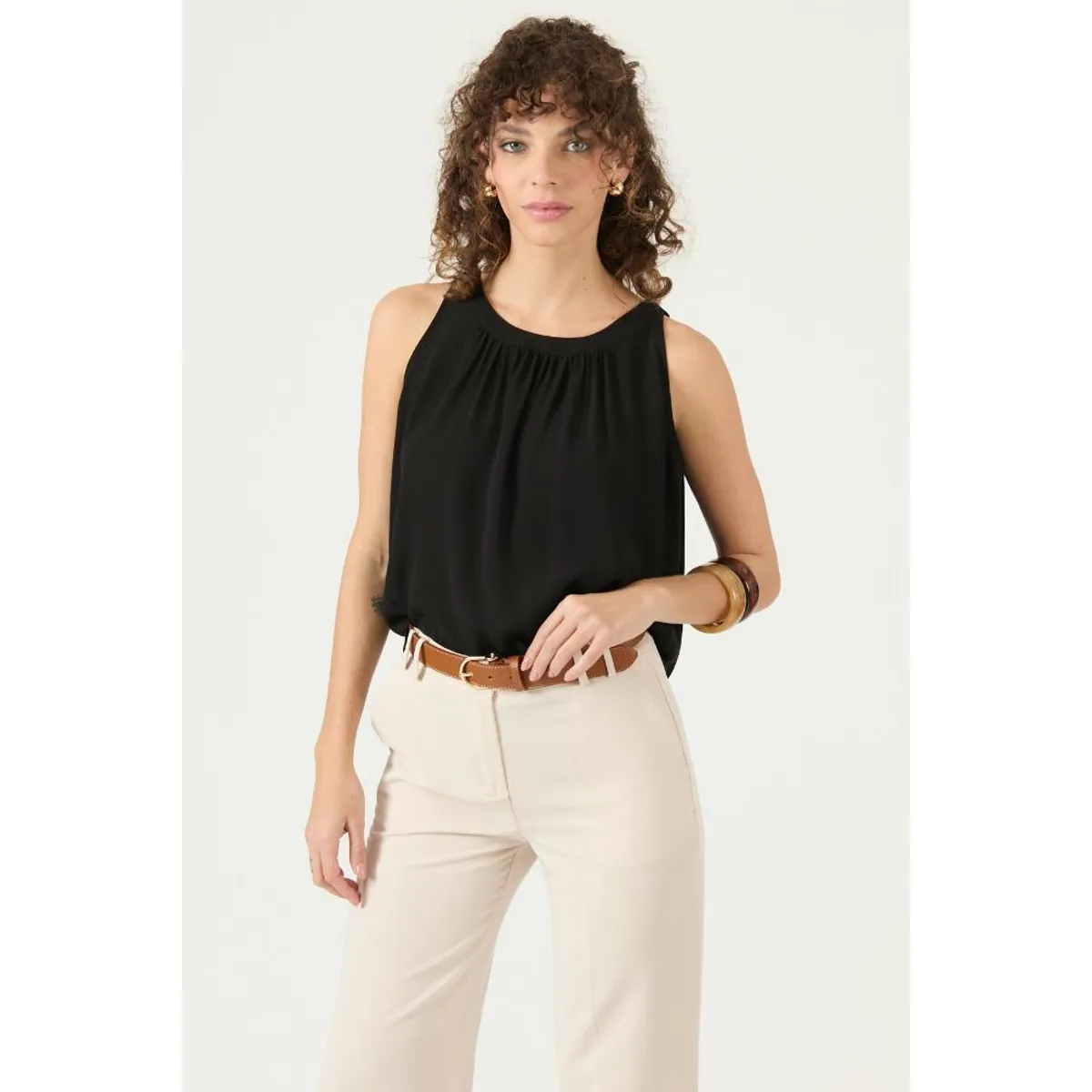 PRIVILEGE - Blusa negra PRIVILEGE 3315