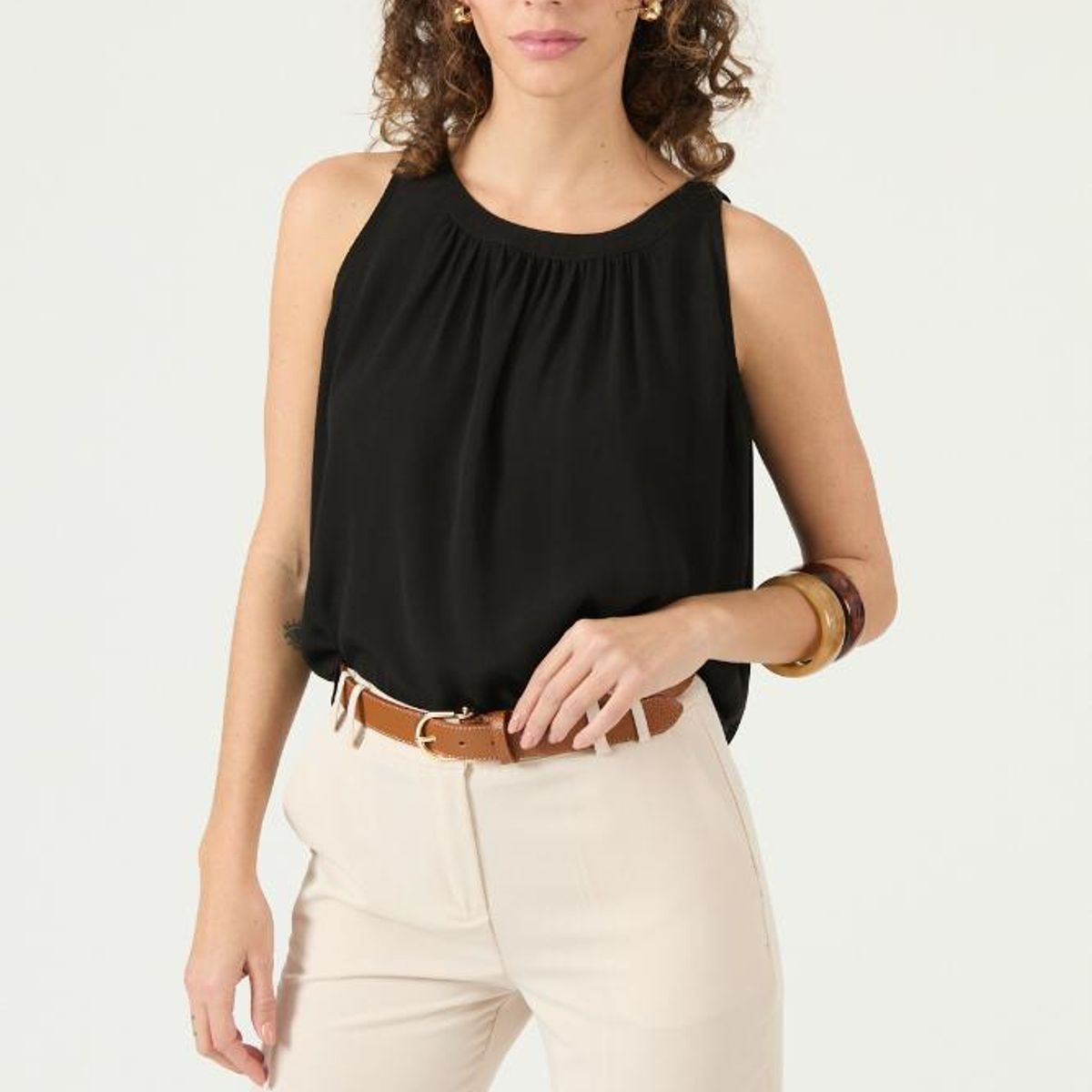 PRIVILEGE - Blusa negra PRIVILEGE 3315
