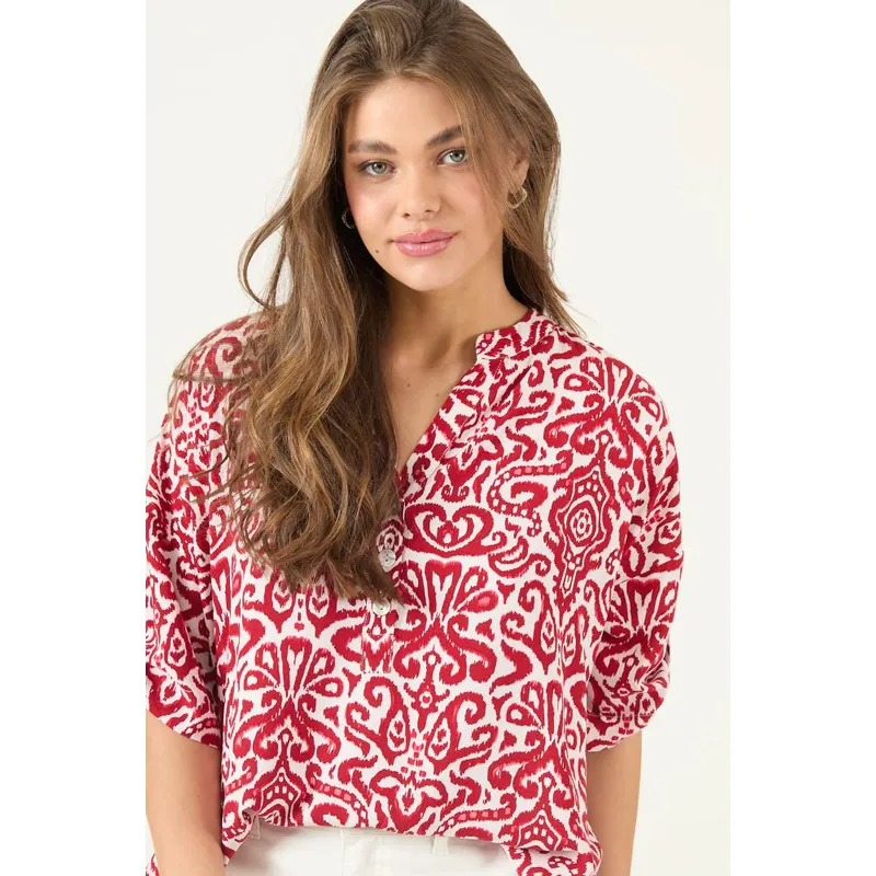 PRIVILEGE - Blusa roja estampada PRIVILEGE 3490