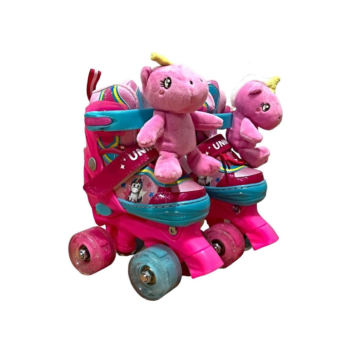 GENERICO - PATIN 4 RUEDAS  CACCESORIOS PELUCHE TALLA S 31-34