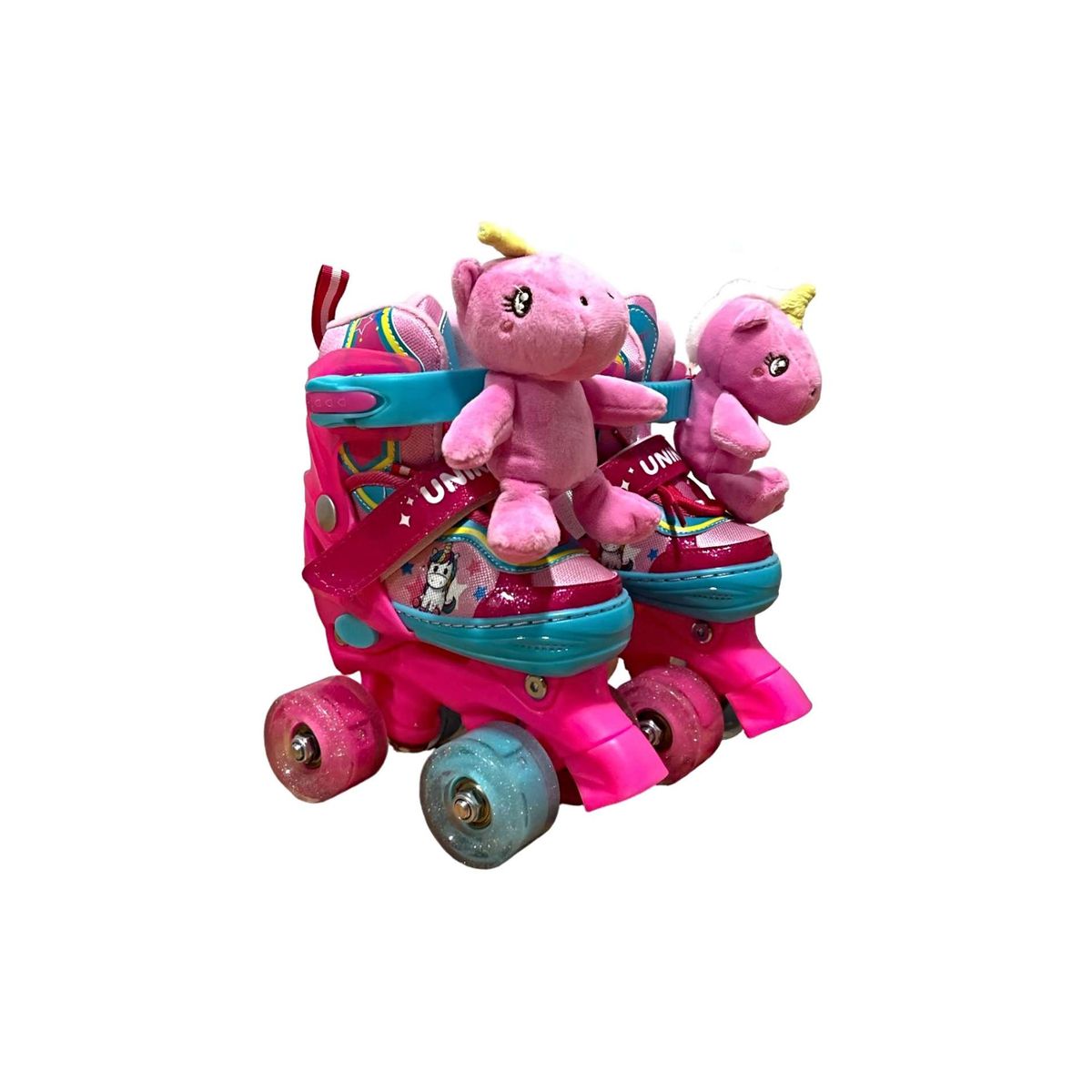 GENERICO - PATIN 4 RUEDAS  CACCESORIOS PELUCHE TALLA S 31-34