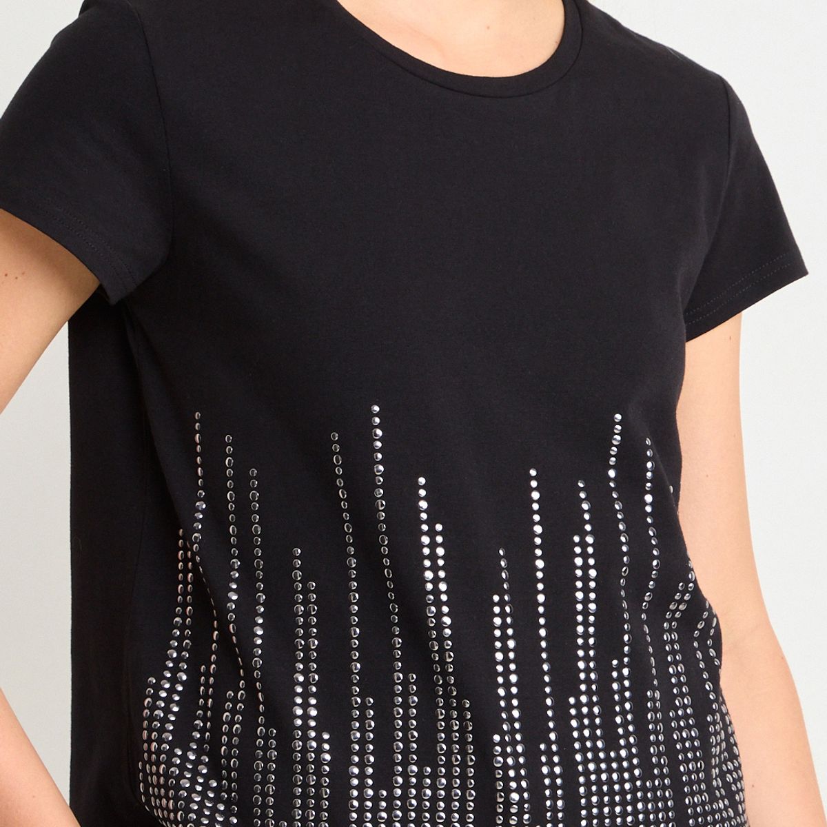 ASH - Polera Manga Corta Mujer Negro Ash