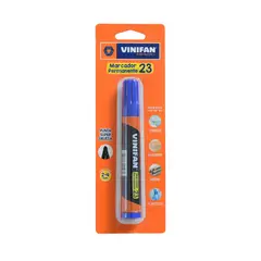 GENERICO - Plumón Permanente Blister Vinifan - 1 ud - Azul - Tamano Unico