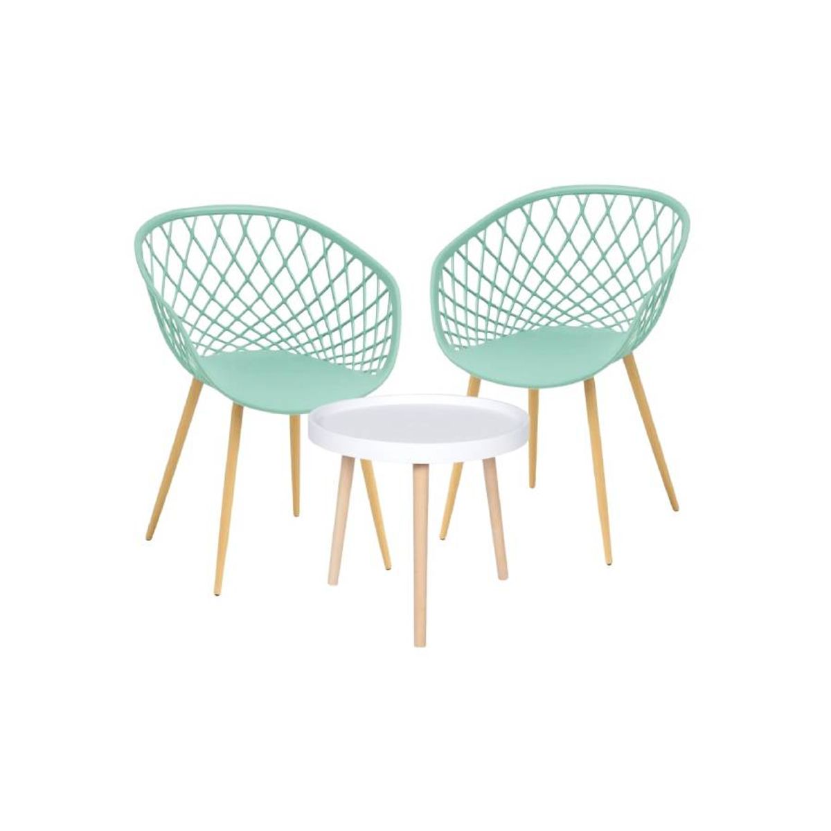 MOAD - Set Terraza Mesh Exterior Mesa Blanca