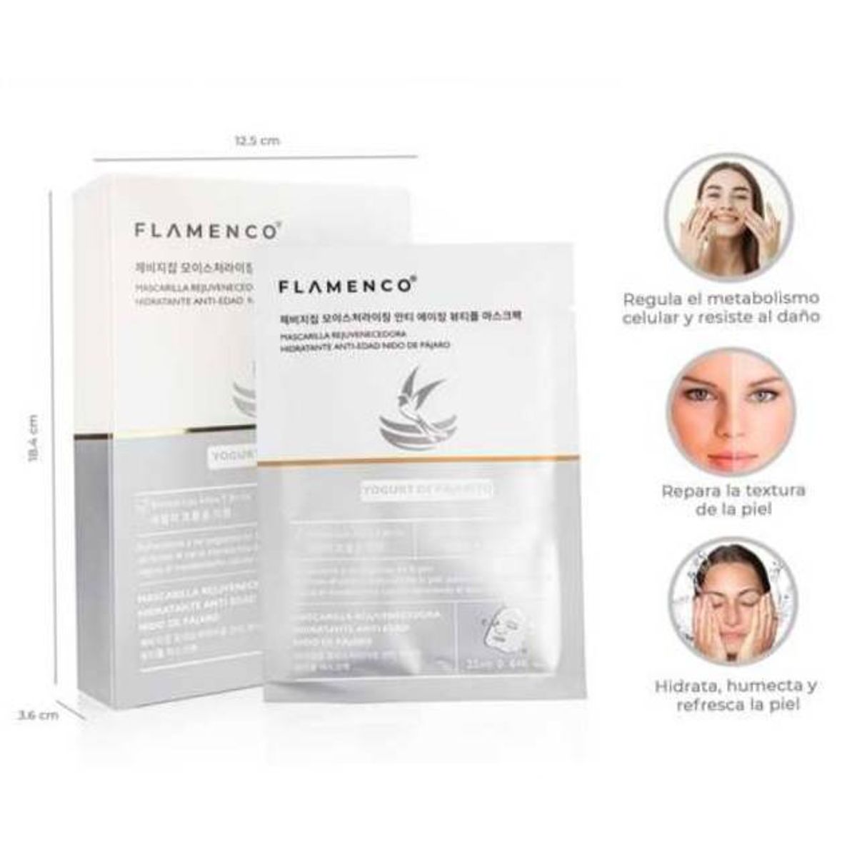 FLAMENCO - Mascarilla Rejuvenecedora Anti-Edad De Yogurt De Pajarito