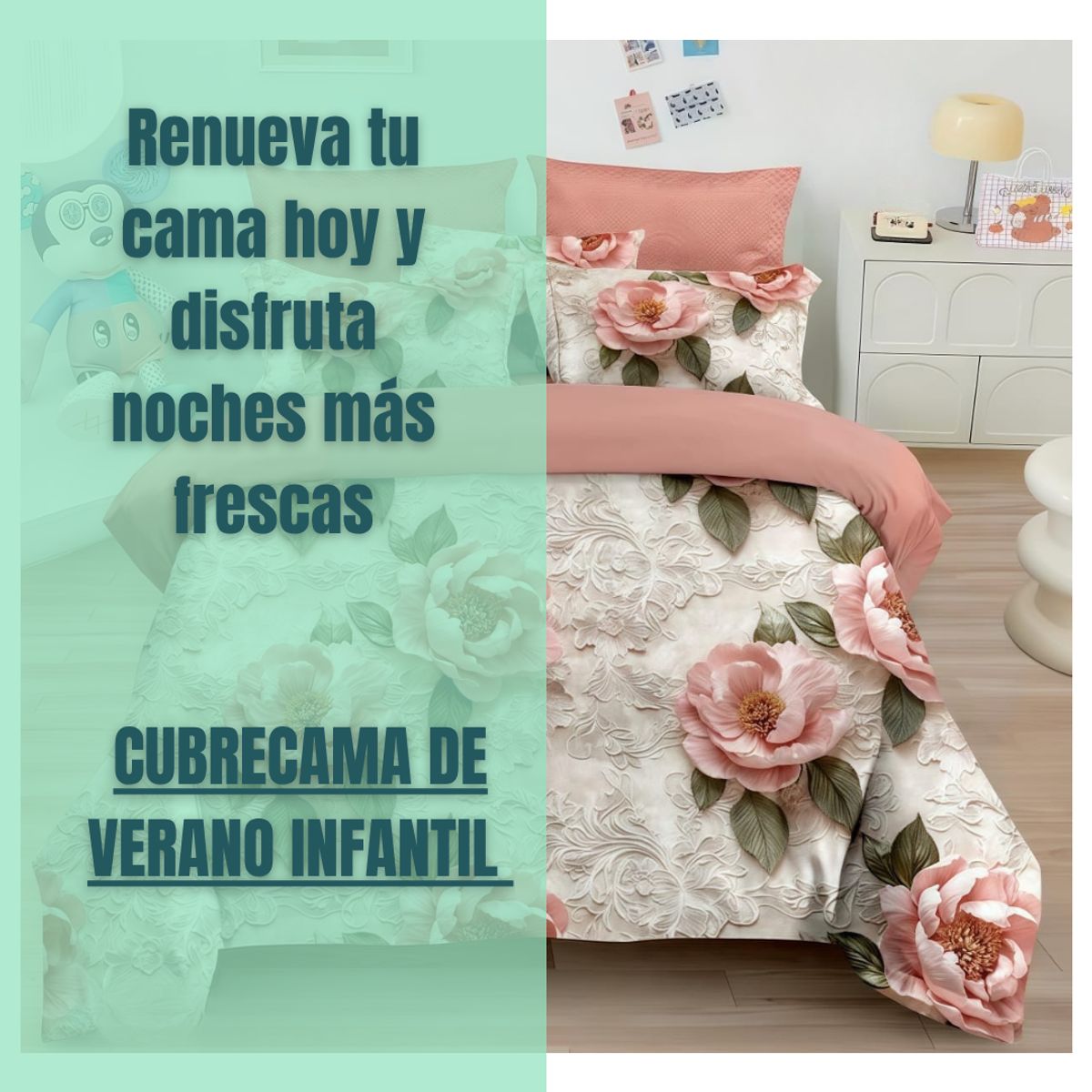 GENERICO - Cubrecama Infantil Verano De Diseño 3D Algodón Quilt