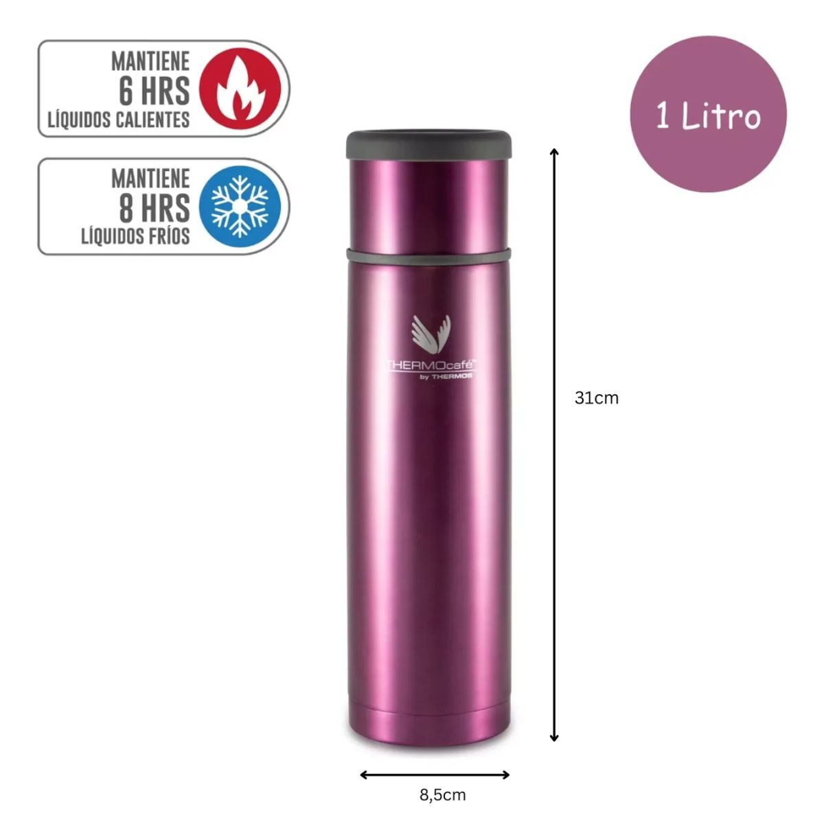 THERMOS - Termo Líquido Thermos Acero Inoxidable 1lt Púrpura