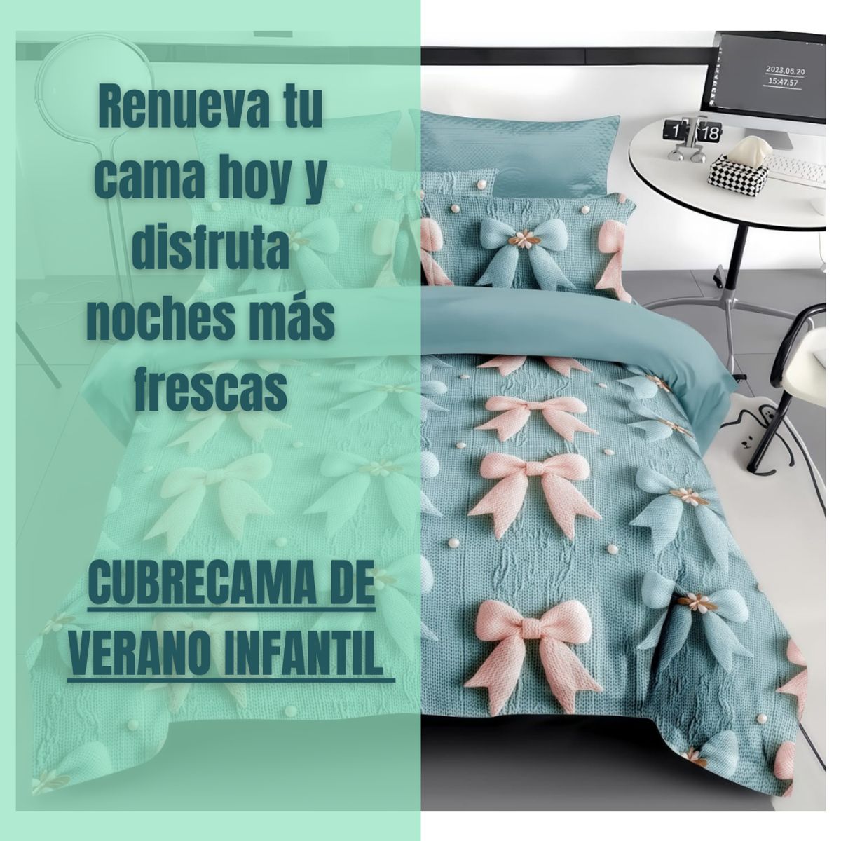 GENERICO - Cubrecama Infantil Verano De Diseño 3D Algodón Quilt