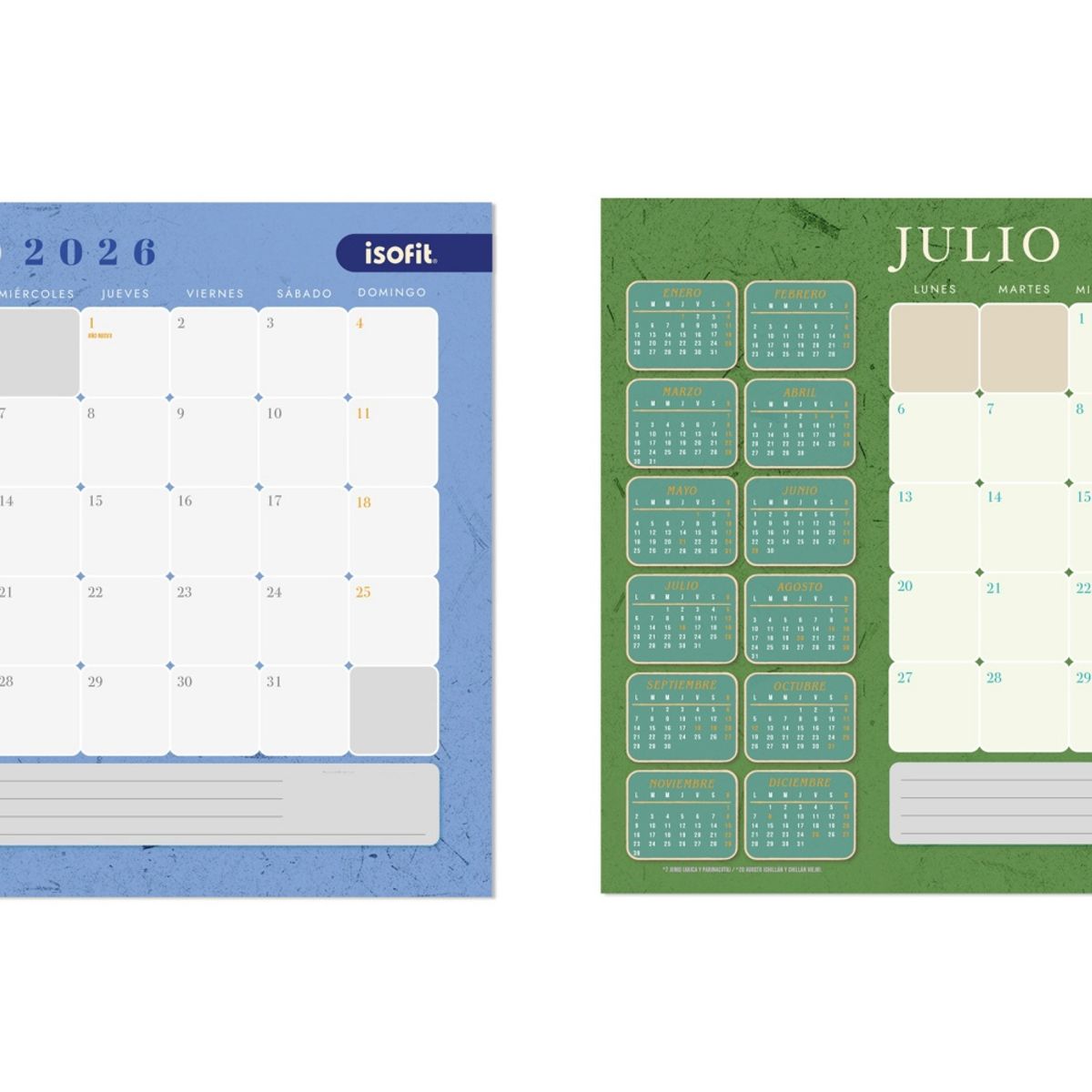 ASCOTT - Planner Calendario Agenda Mensual De Escritorio Isofit