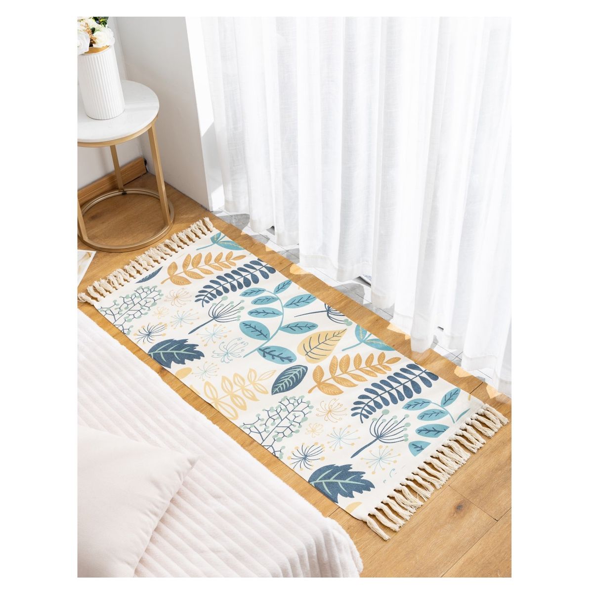 ALMA & DECO - Bajada de Cama o Piecera Vibrant Naturezza 130x60 Cm