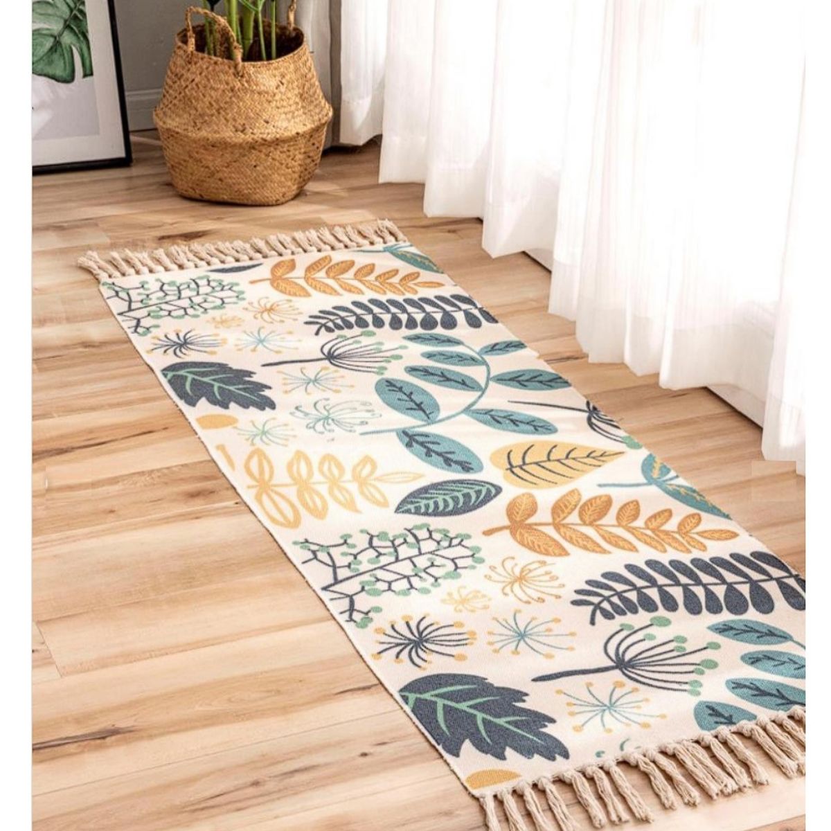 ALMA & DECO - Bajada de Cama o Piecera Vibrant Naturezza 130x60 Cm