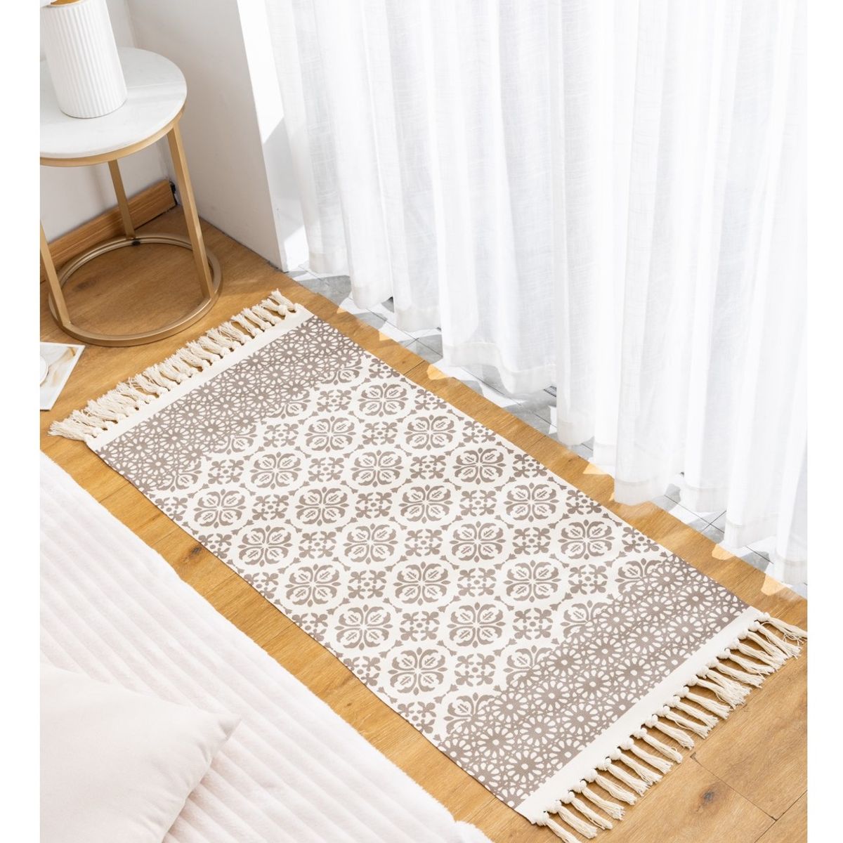 ALMA & DECO - Bajada de Cama o Piecera Cookie Vintage 130x60 Cm