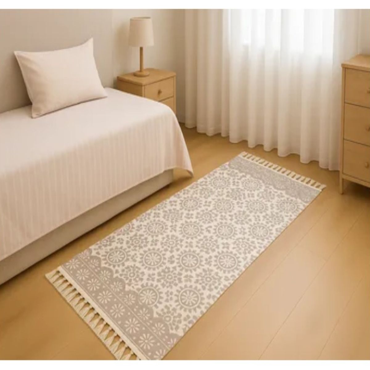 ALMA & DECO - Bajada de Cama o Piecera Cookie Vintage 130x60 Cm