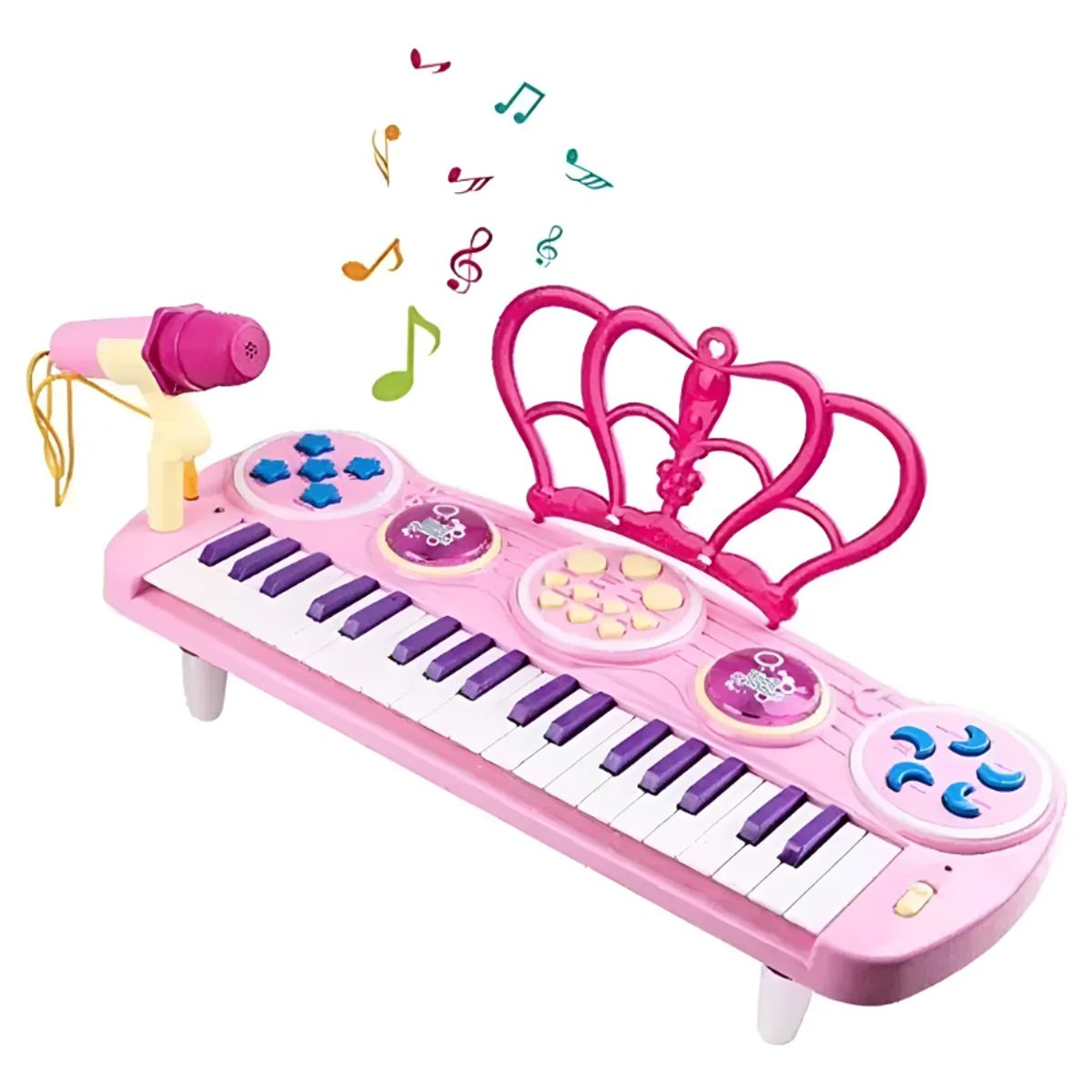 GENERICO - Piano Teclado Niña Infantil Micrófono MP3 37 Teclas