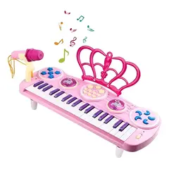 GENERICO - Piano Teclado Niña Infantil Micrófono MP3 37 Teclas
