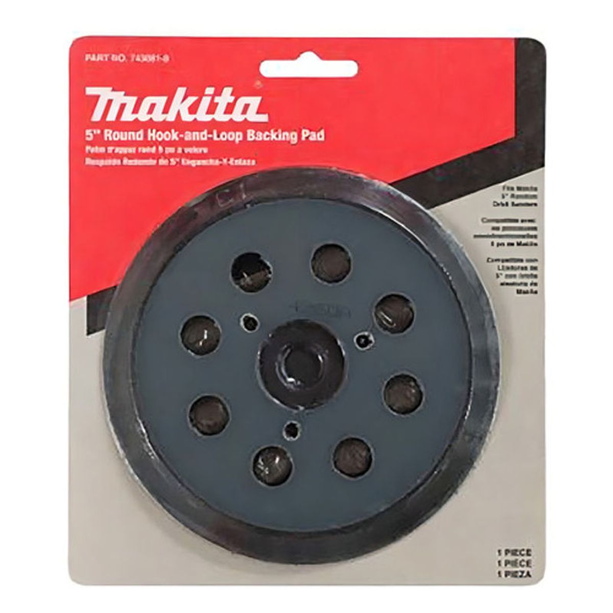 GENERICO - 743081-8 Disco De Goma Para Lijadora Orbital Makita Roto