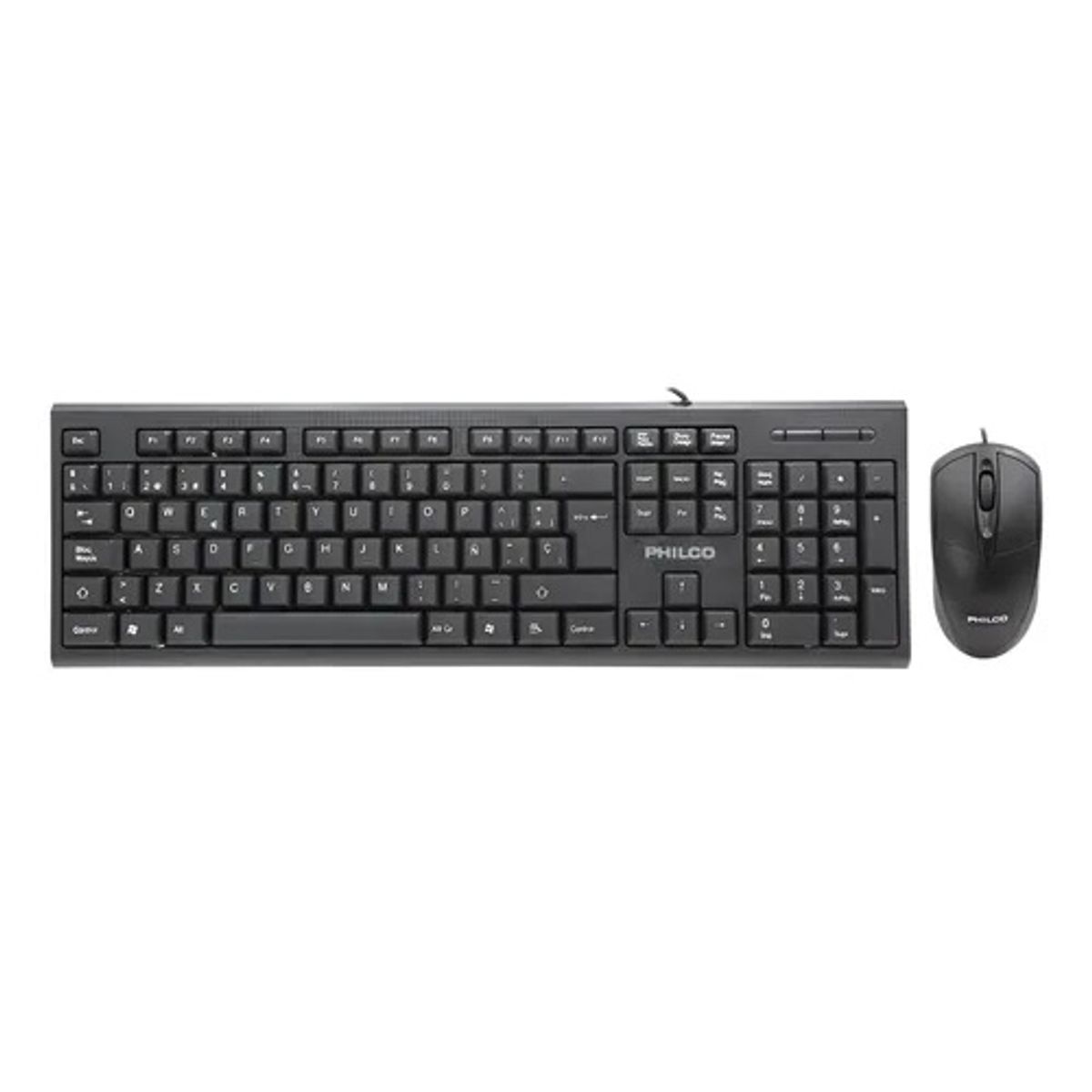 PHILCO - Kit Alámbrico Philco K4500 -Teclado y mouse óptico