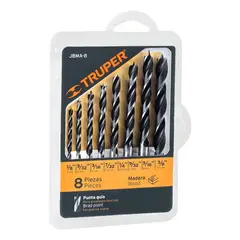 GENERICO - Juego De 8 Brocas Pmadera Truper - Jbma-8