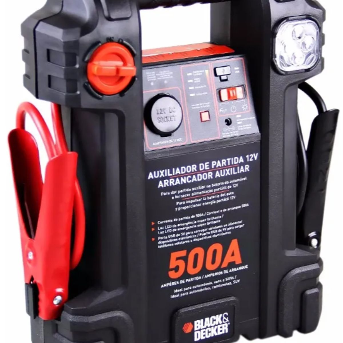 BLACK+DECKER - Ayuda de arranque Black E Decker, 500a JS500s, 12 V Bivolt