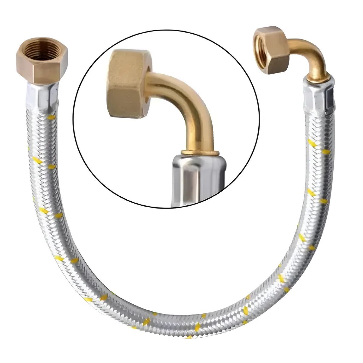 GENERICO - Flexible Gas Con Codo 12hi X 12hi Certificado Sec Sercogas