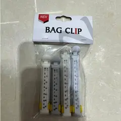 GENERICO - Pack 4 Clips Selladores De Bolsas Con Medidor De Fecha.