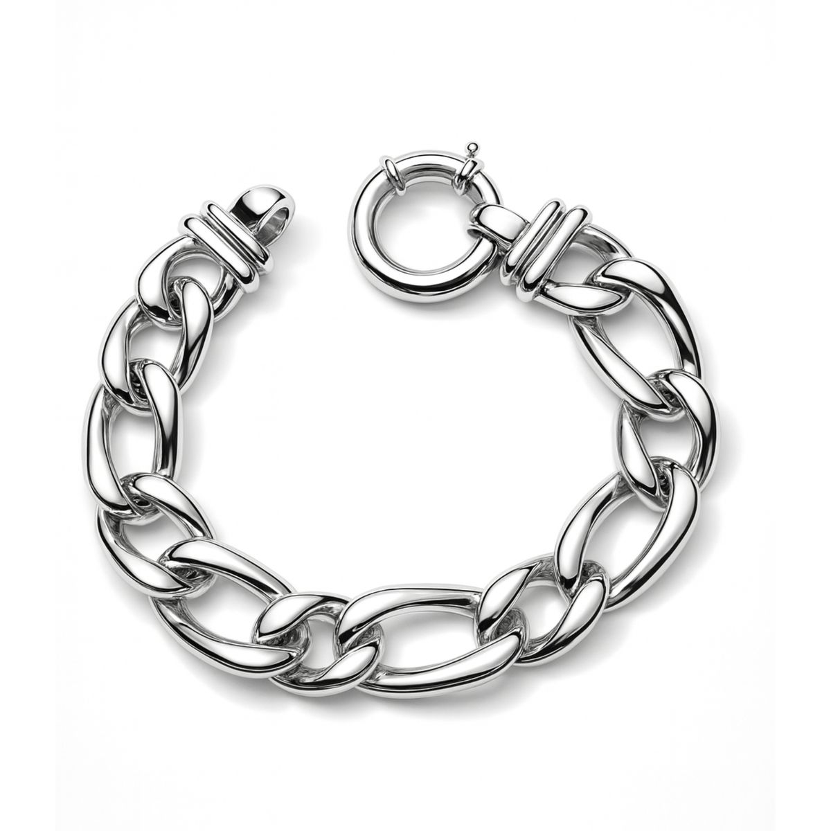 JB JOYAS BARON - Pulsera de Plata Esterlina 925 Cadena Milano