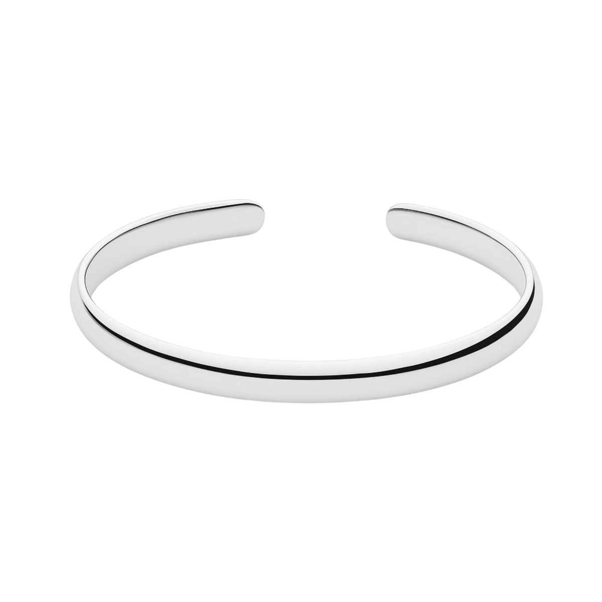 JB JOYAS BARON - Pulsera de Plata Esterlina 925 Esclava Abierta Curva