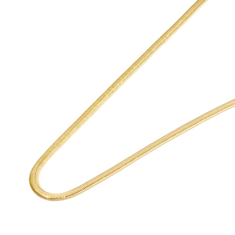 JB JOYAS BARON - Collar de Plata Esterlina 925 Snake revestido en Oro 18kt