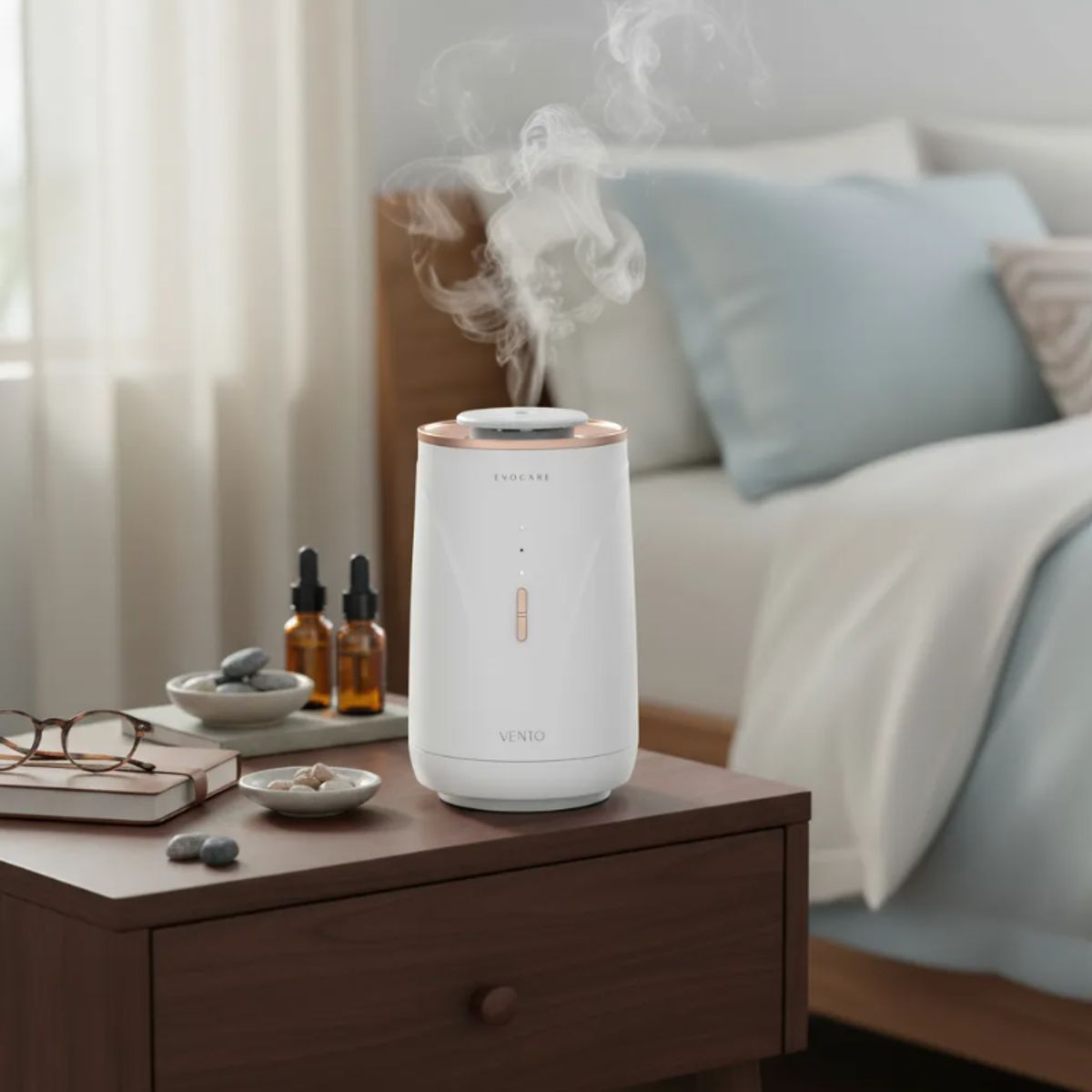 KINEGUN PRO - Difusor aromas inalámbrico 3 niveles, 2 modos Casa y Auto - Blanco