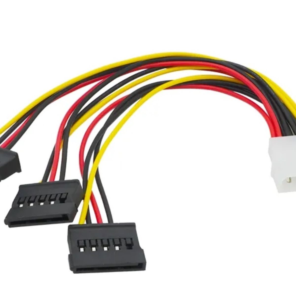 GENERICO - Cable alimentación Disco duro IDE de 4 pines a 3 puertos SATA hembra