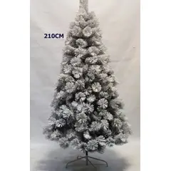 GENERICO - Arbol de Navidad Pascua Pino Verde Efecto Nevado Artificial 210cm