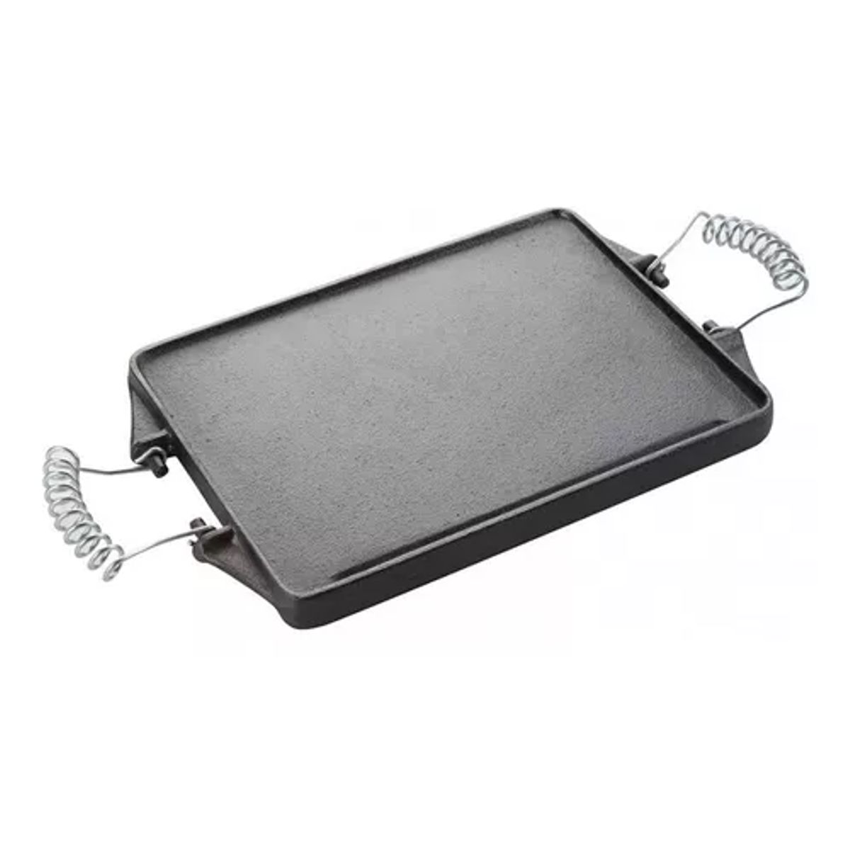 GENERICO - Plancha churrasquera reversible de 27x21 cm hierro fundido