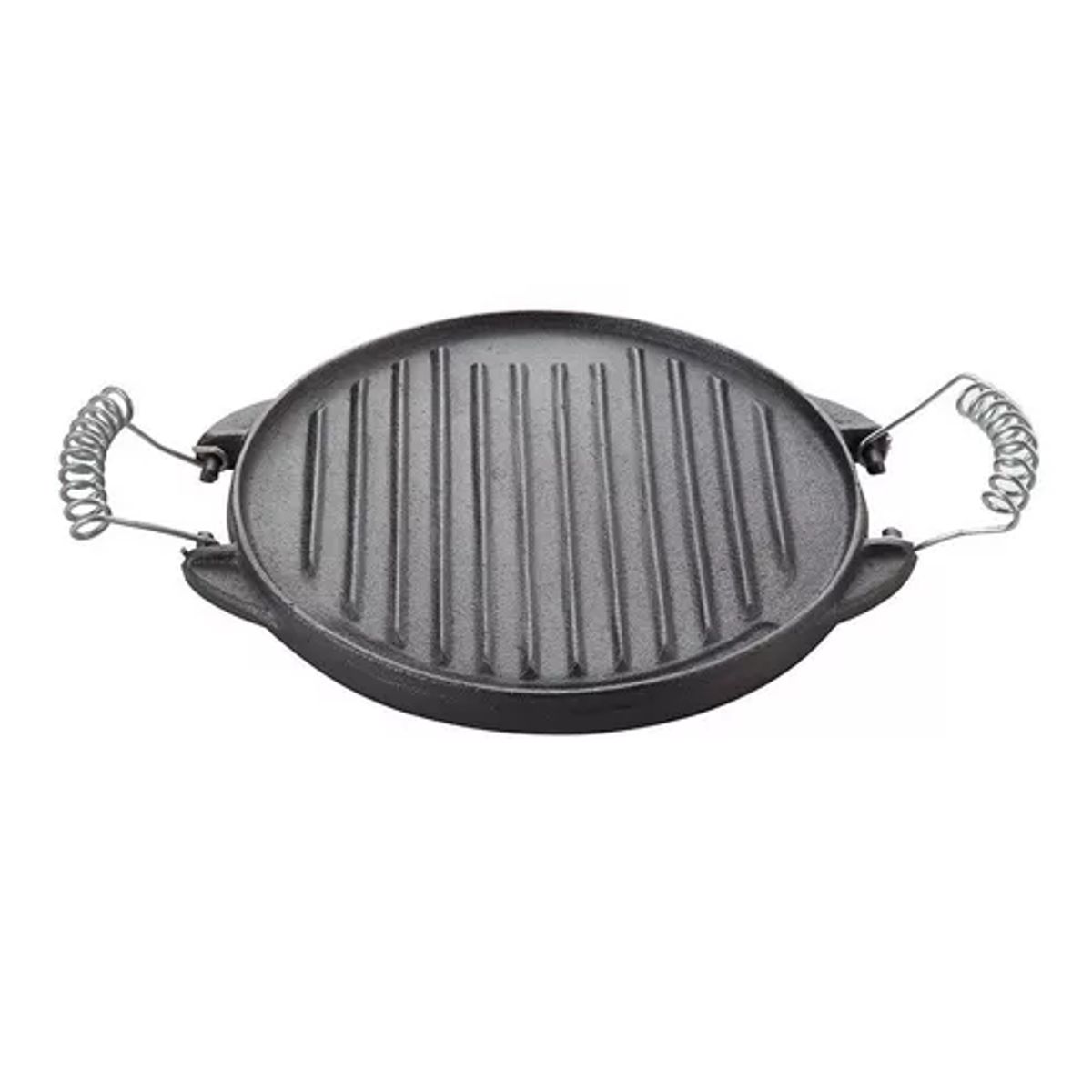 GENERICO - Plancha churrasquera reversible de 25 cm hierro fundido