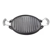 Plancha churrasquera reversible de 25 cm hierro fundido