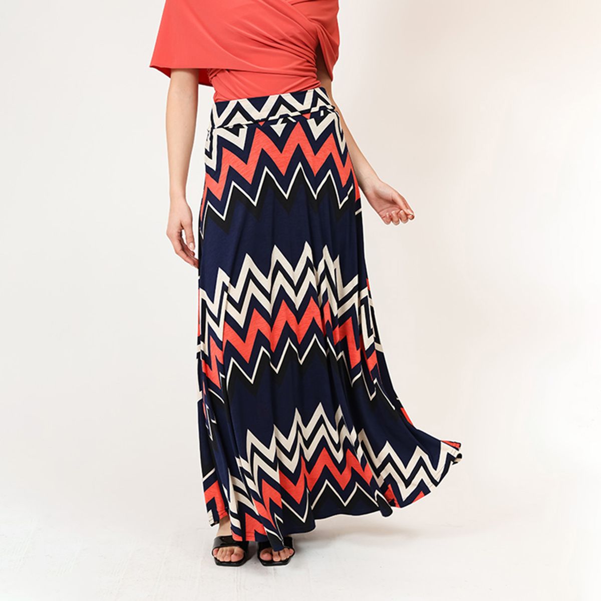 NATALIA SEGUEL - Falda Martina Azul Coral ZigZag  Natalia Seguel