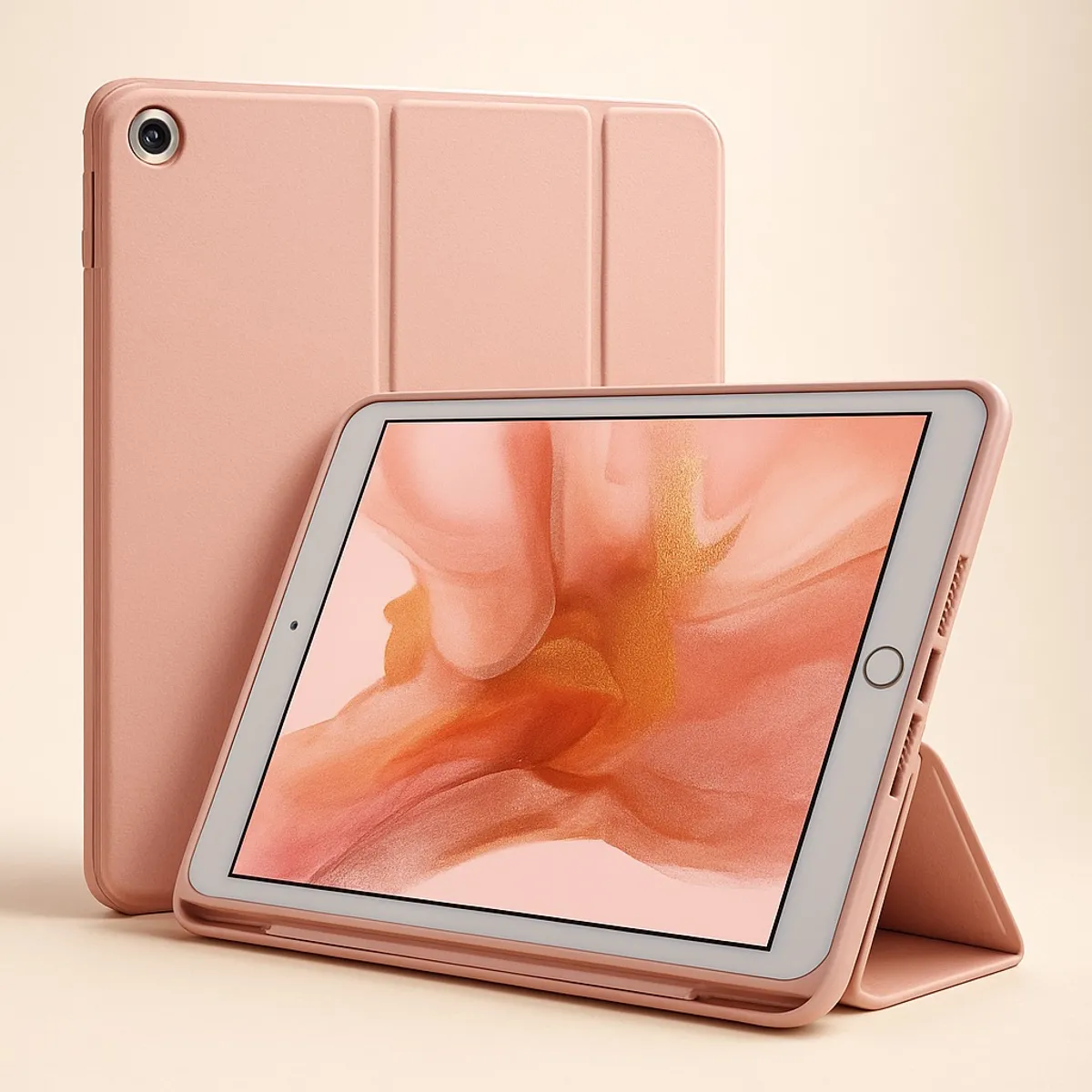 GENERICO - iPad Case Rose Gold con slot Pencil para 10.2 y 10.5 pulgadas