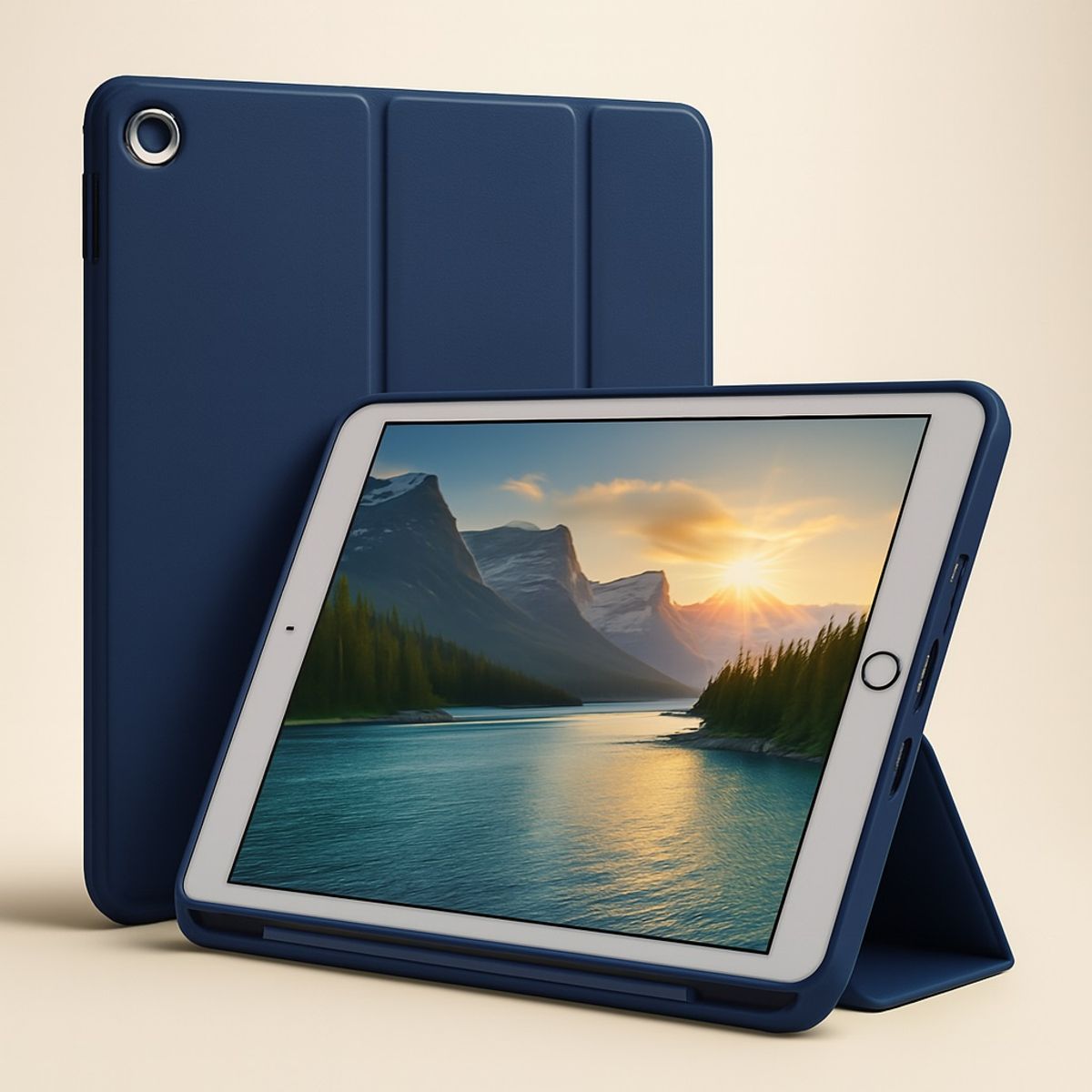 GENERICO - iPad Case Azul  con slot Pencil para 10.2 y 10.5 pulgadas