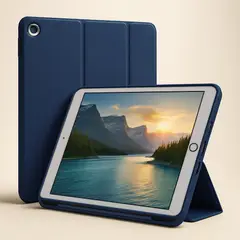GENERICO - IPad Case Azul con slot Pencil para 10.2 y 10.5 pulgadas