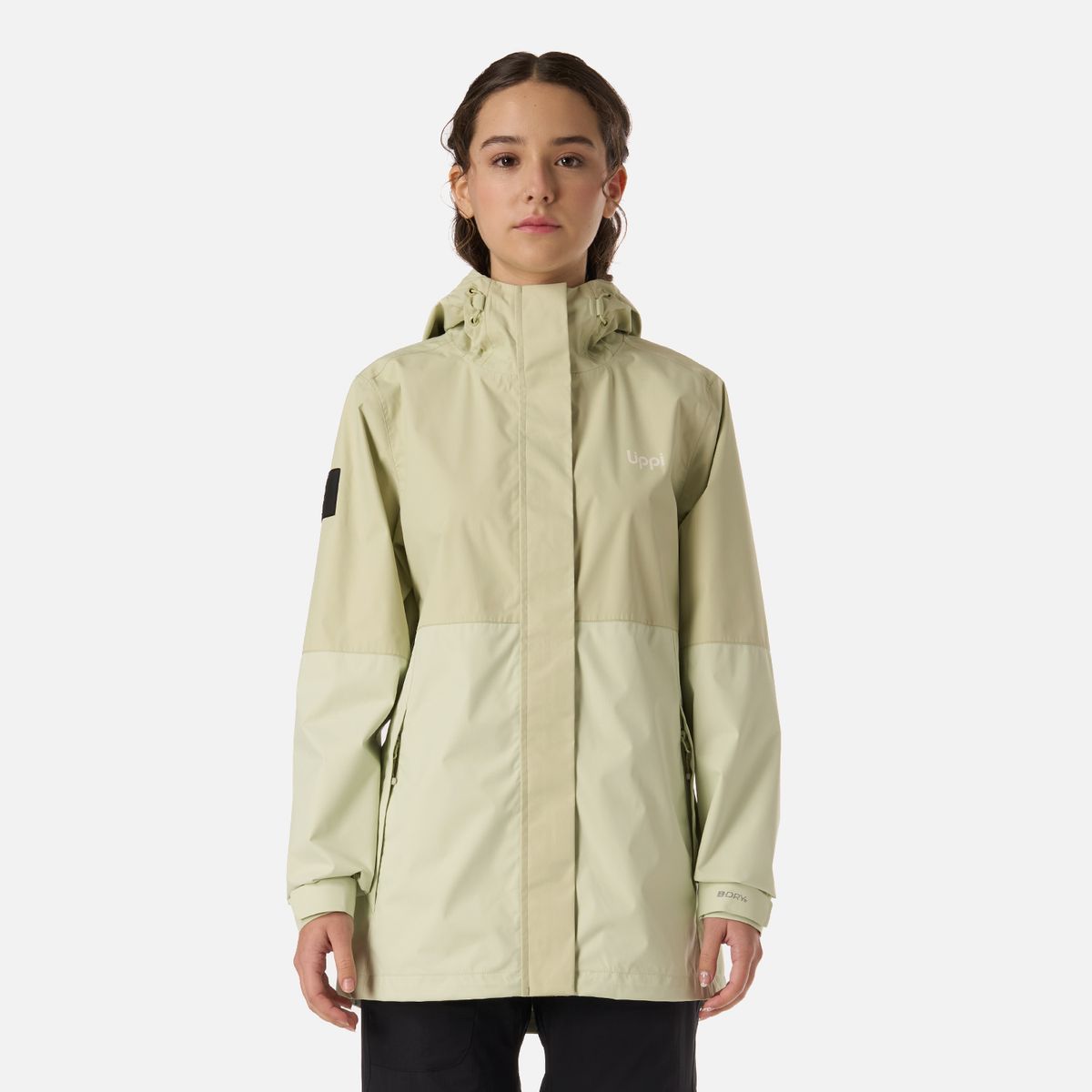LIPPI - Chaqueta Teen Girl Blizzard B-Dry Hoody Jacket Gris Claro / Verde Agua Lippi