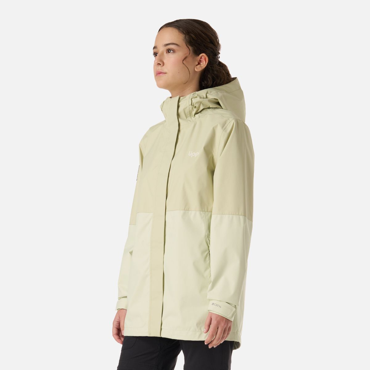 LIPPI - Chaqueta Teen Girl Blizzard B-Dry Hoody Jacket Gris Claro/Verde Agua