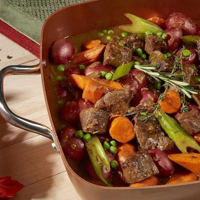 Imagen 2 del producto Juego de Olla de Cobre Multiuso Antiadherente Cesta Freír Cerámica con accesorios