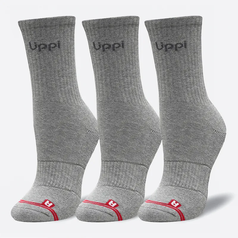 LIPPI - Calcetines Logo Lippi Pack Mid Gris Lippi