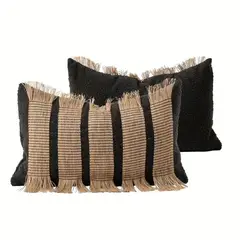 DEKOHOME - Cojín bordado Rayas incluye relleno