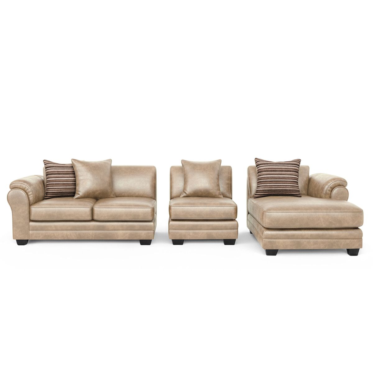 AMERICA DECORA - Sofá Seccional Derecho 5 Cuerpos XL Con Resorte Estructural Grandón Envejecido