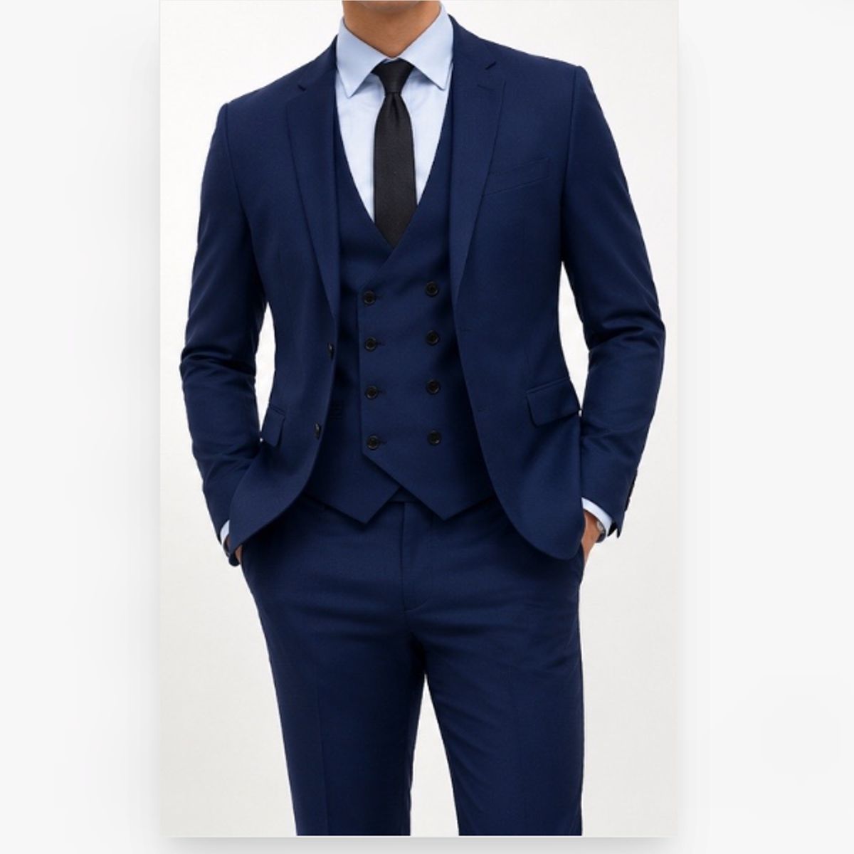 XPRESS RECHARGE - Traje Hombre Slim Fit 3 Piezas Azul Marino o Burdeo Formal Elegante