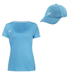BABOLAT - CONJUNTO DE TENIS GORRO Y POLERA MUJER